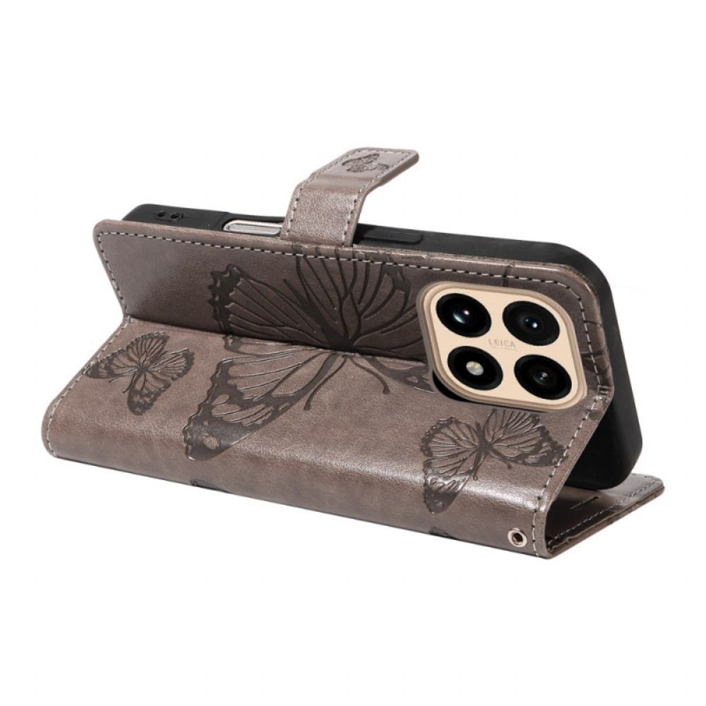 Folio-hoesje Xiaomi 15t Telefoonhoesje Reuzenvlinders