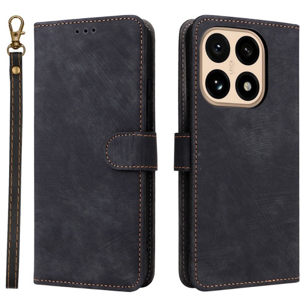 Folio-hoesje Xiaomi 15t Telefoonhoesje Suède-effect Met Rfid-bescherming