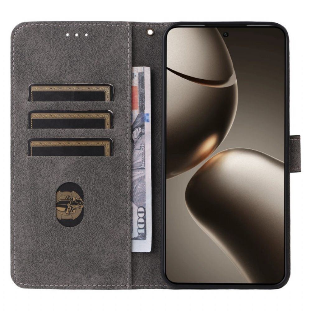 Folio-hoesje Xiaomi 15t Telefoonhoesje Suède-effect Met Rfid-bescherming