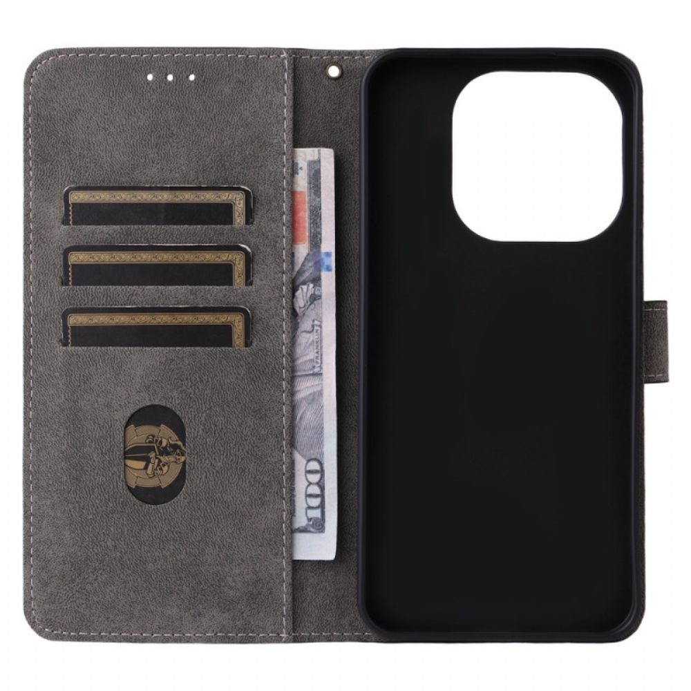 Folio-hoesje Xiaomi 15t Telefoonhoesje Suède-effect Met Rfid-bescherming