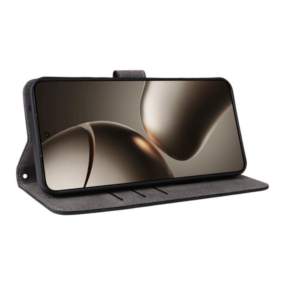 Folio-hoesje Xiaomi 15t Telefoonhoesje Suède-effect Met Rfid-bescherming