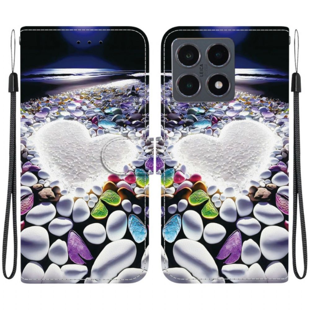 Folio-hoesje Xiaomi 15t Telefoonhoesje Wit Hart