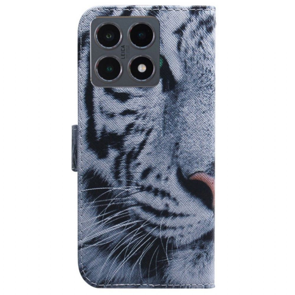 Folio-hoesje Xiaomi 15t Telefoonhoesje Witte Tijger