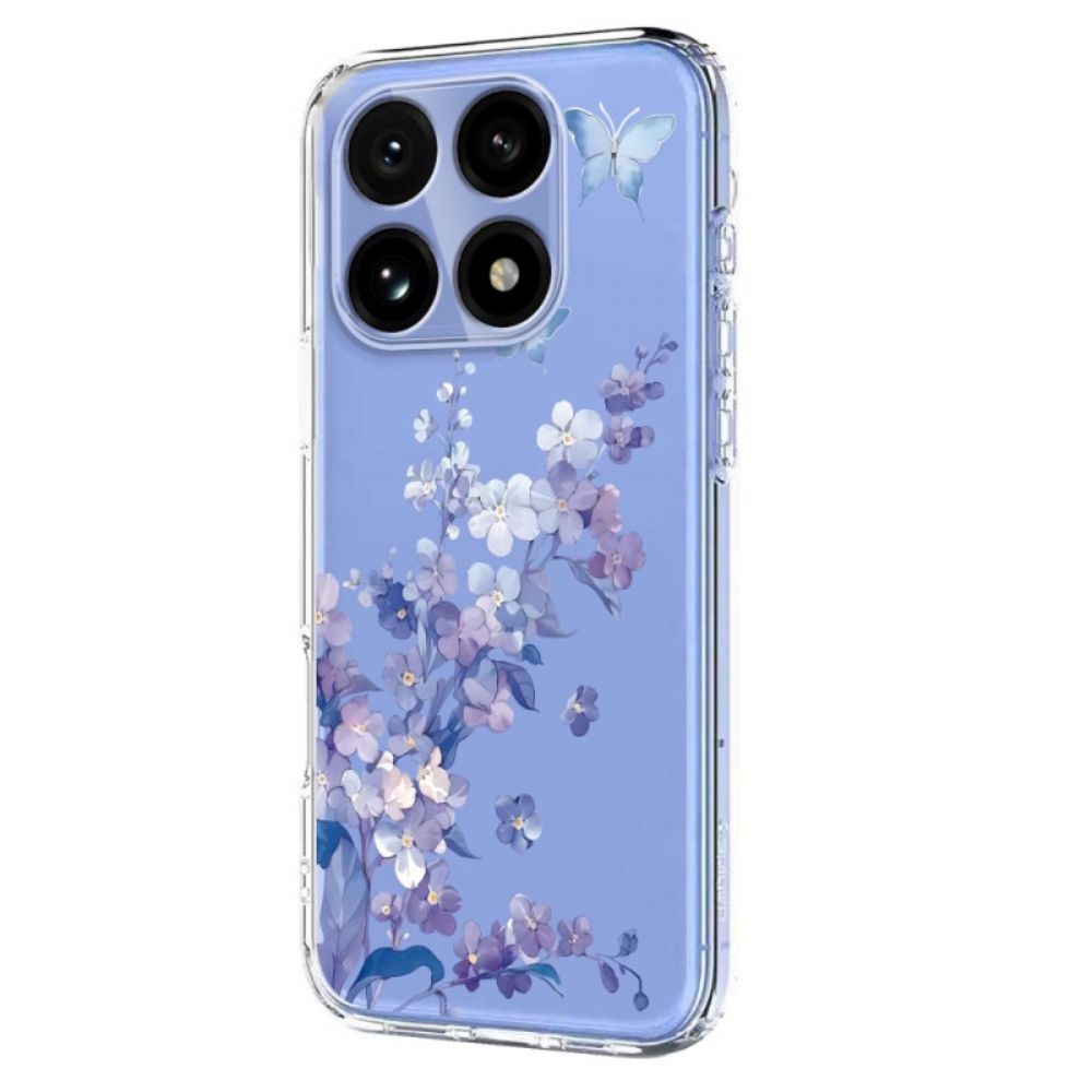 Hoesje Voor Xiaomi 15t Transparant Bloemenpatroon