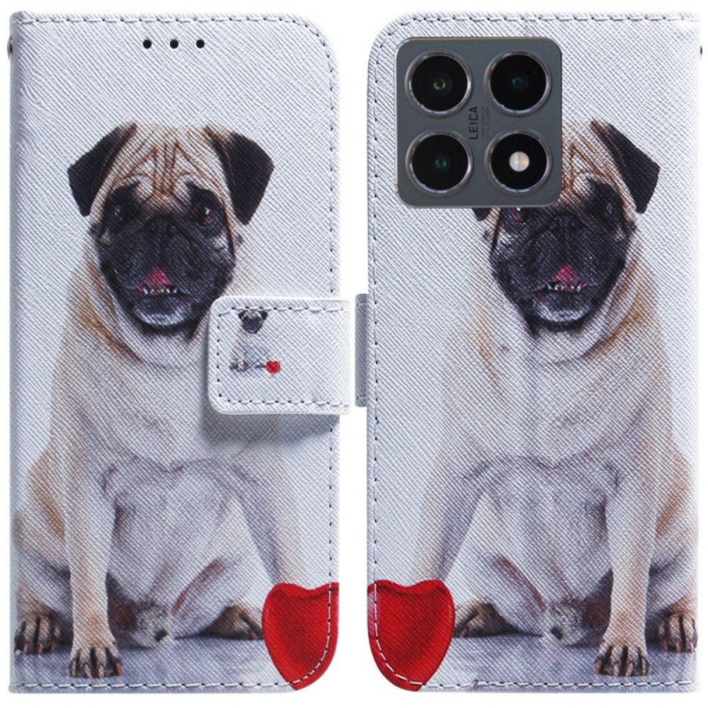 Leren Hoesje Voor Xiaomi 15t Mopshond