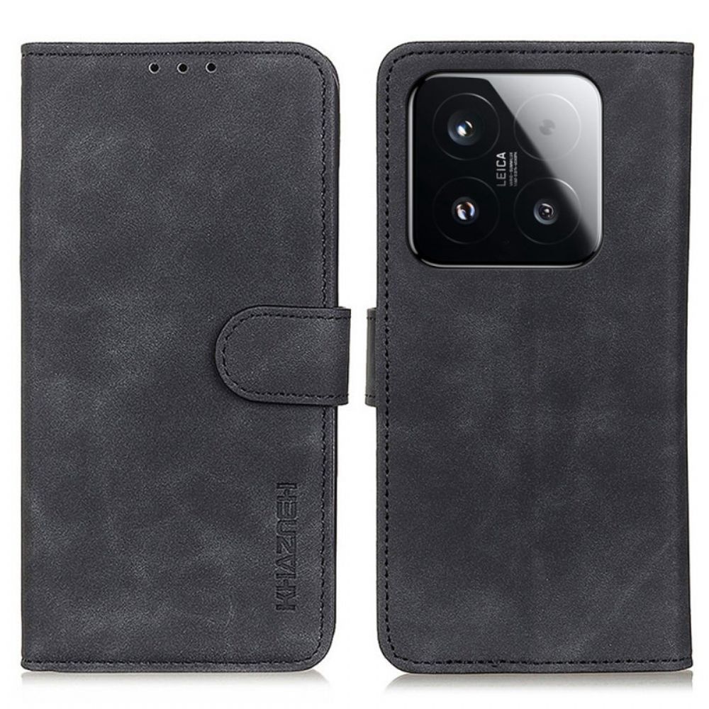 Leren Hoesje Voor Xiaomi 15t Suède-effect Khazneh