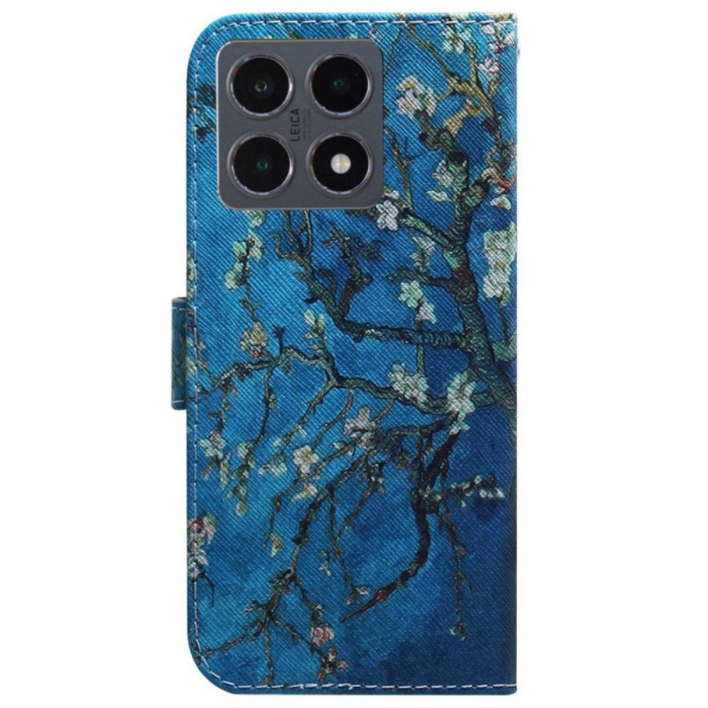 Leren Hoesje Xiaomi 15t Bloeiende Takken