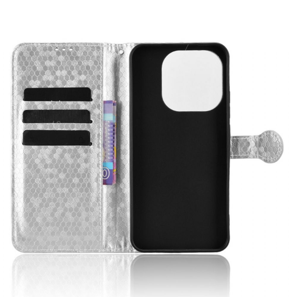 Leren Hoesje Xiaomi 15t Glitter Stippen Bescherming Hoesje