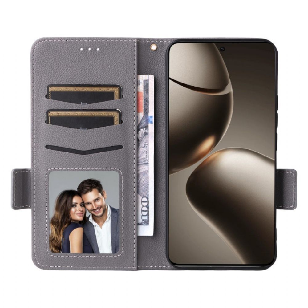 Leren Hoesje Xiaomi 15t Kunstleer Met Band Bescherming Hoesje