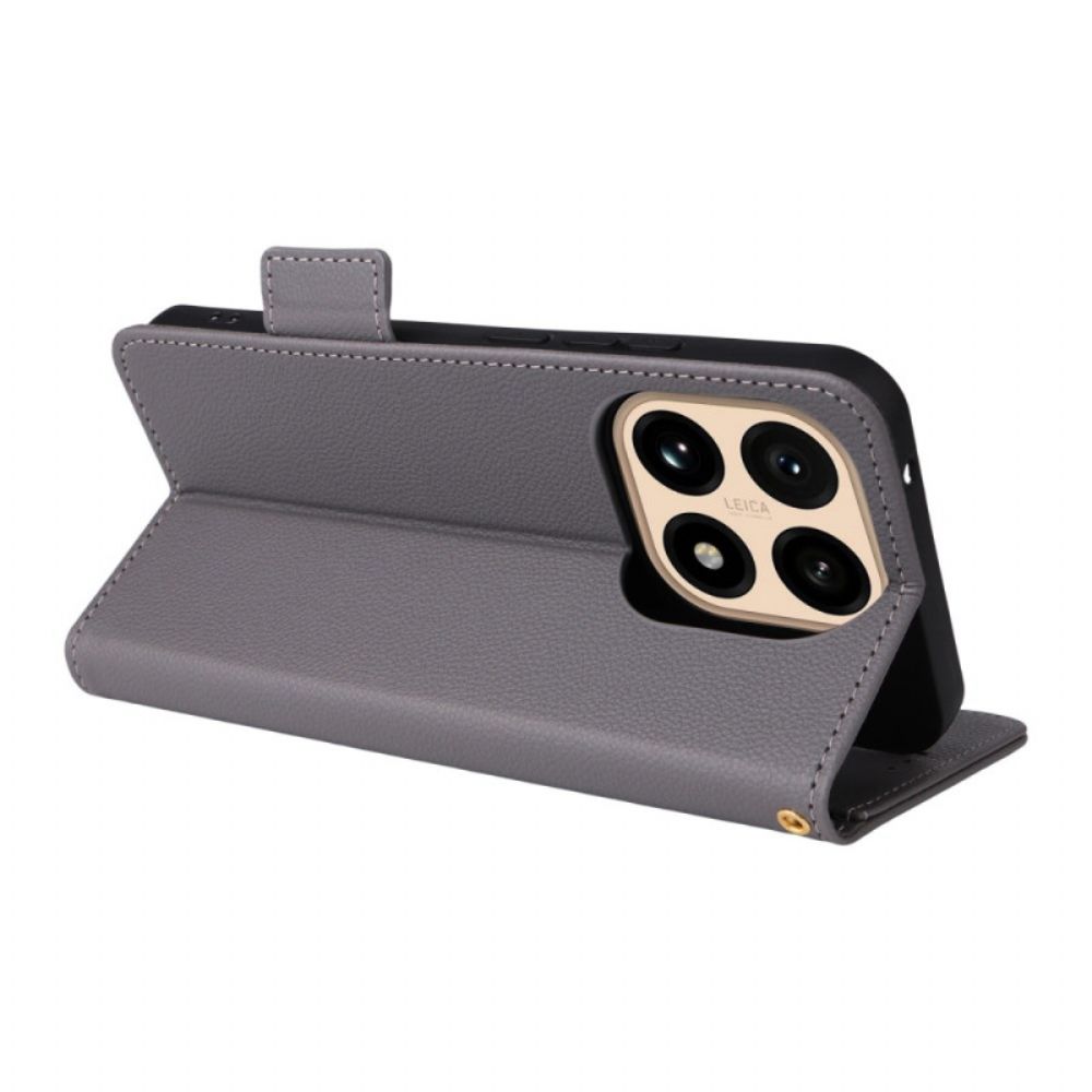 Leren Hoesje Xiaomi 15t Kunstleer Met Band Bescherming Hoesje