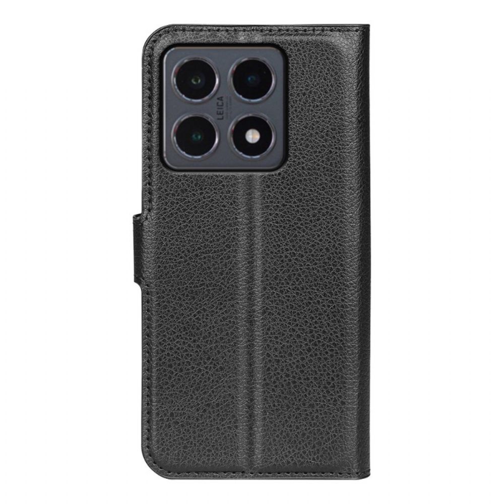 Leren Hoesje Xiaomi 15t Lychee Kunstleer Bescherming Hoesje