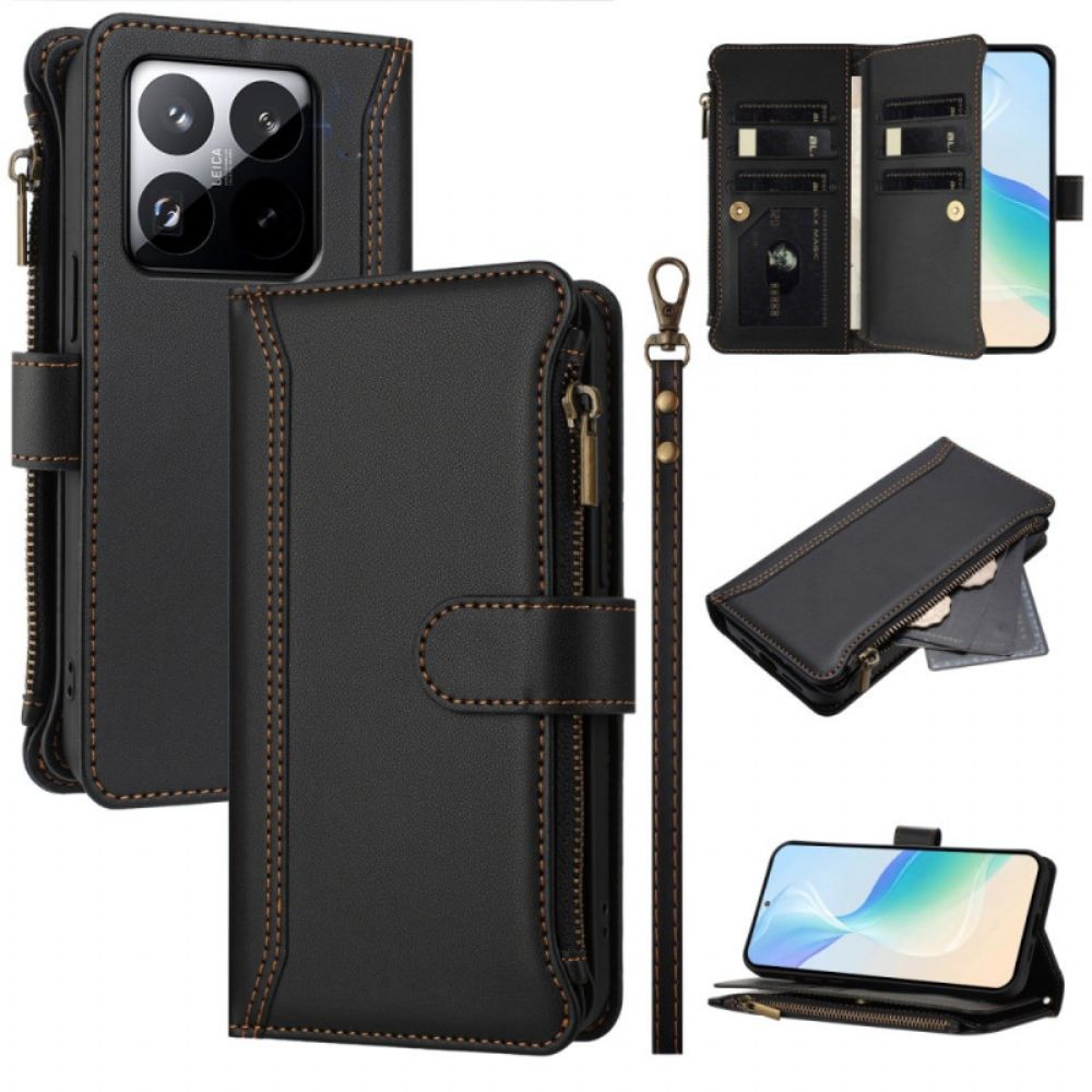 Leren Hoesje Xiaomi 15t Portemonnee Met Riem