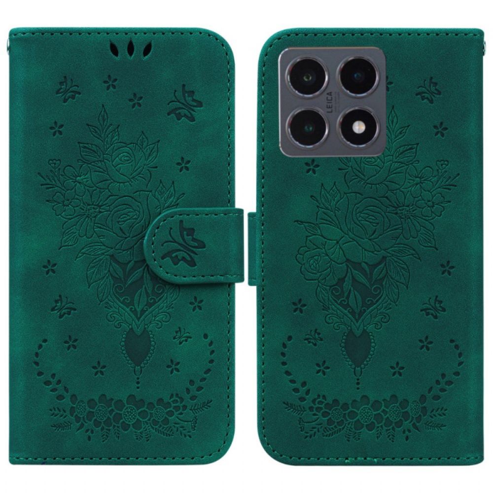 Leren Hoesje Xiaomi 15t Rozenprint