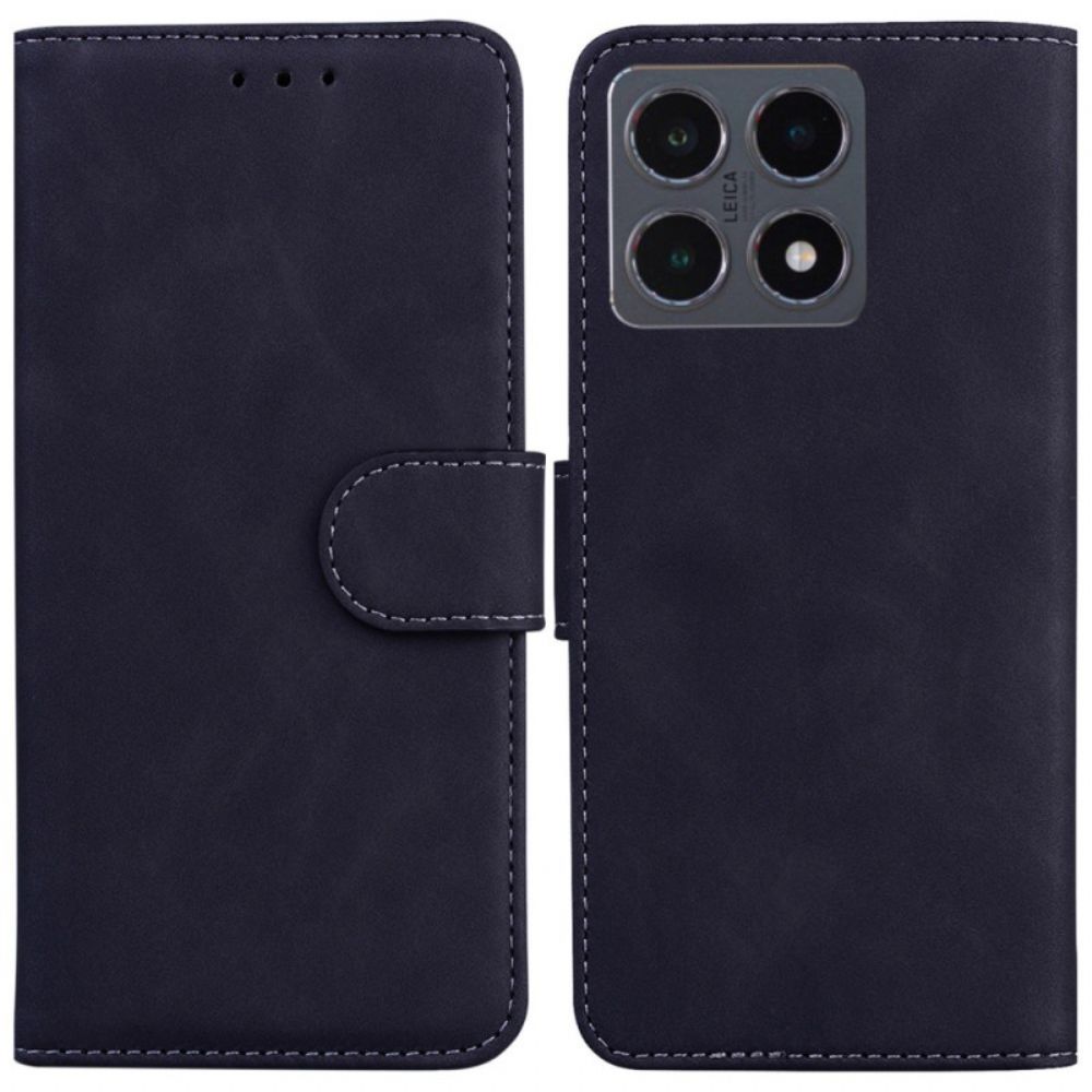 Leren Hoesje Xiaomi 15t Suède Design Bescherming Hoesje