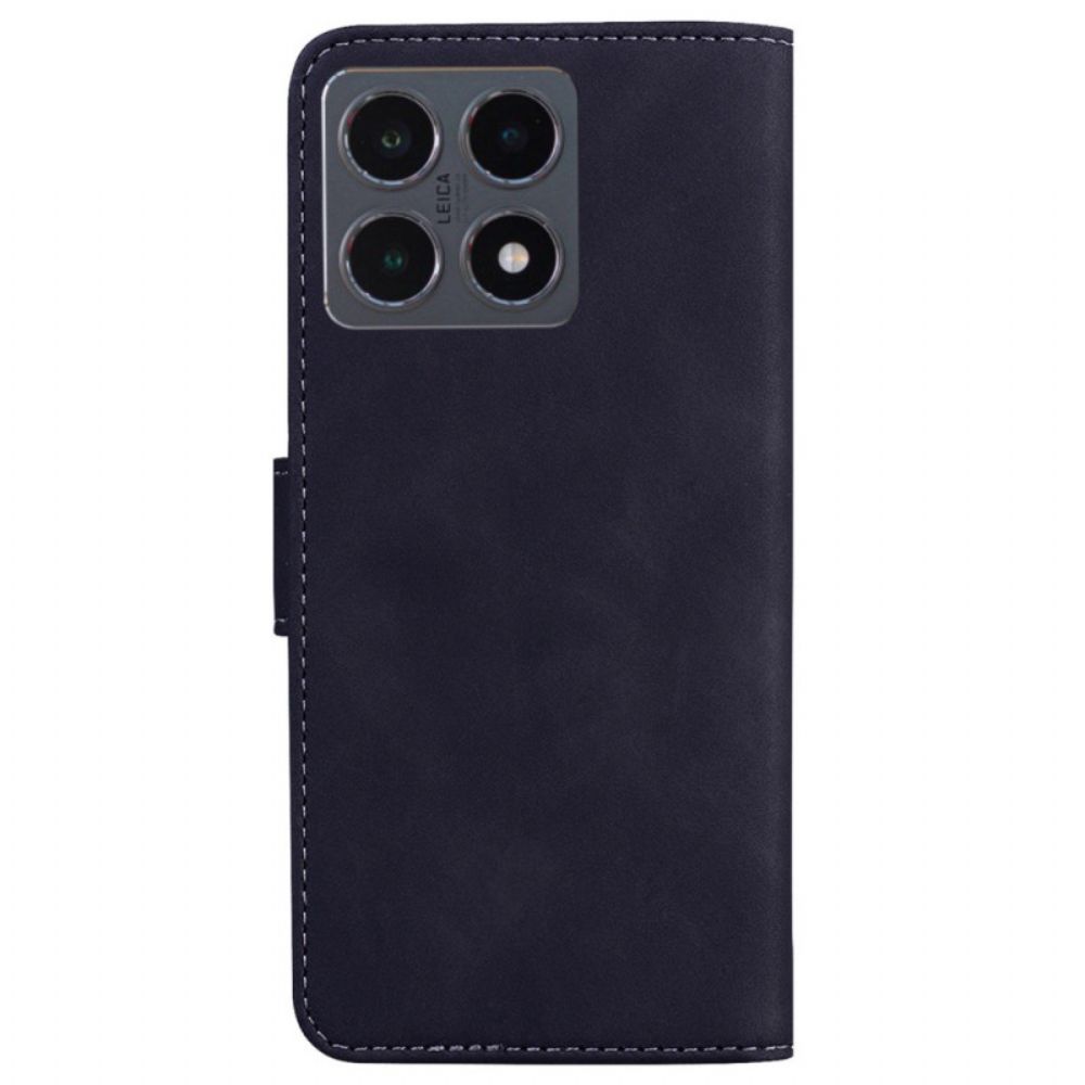 Leren Hoesje Xiaomi 15t Suède Design Bescherming Hoesje
