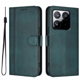 Leren Hoesje Xiaomi 15t Vintage Portemonnee Bescherming Hoesje