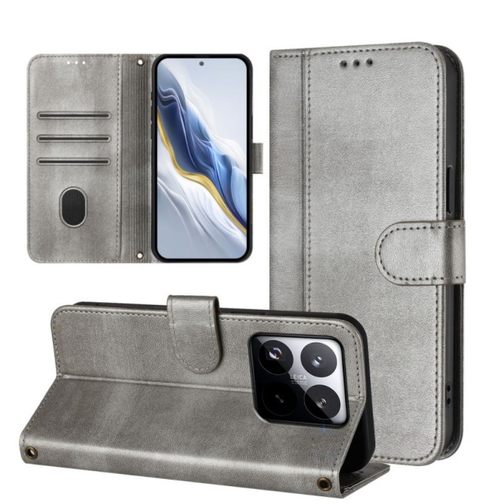 Leren Hoesje Xiaomi 15t Vintage Portemonnee Bescherming Hoesje