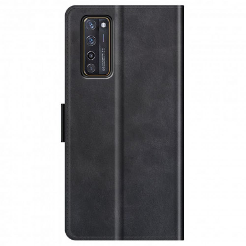 Leren Hoesje voor ZTE Axon 20 4G / 5G Folio-hoesje Klassieke Dubbele Klep