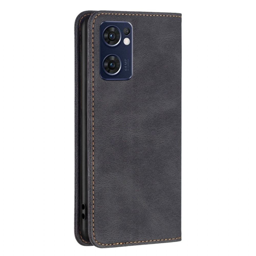 Bescherming Hoesje voor Oppo Find X5 Lite Folio-hoesje Binfen Kleur Klassiek