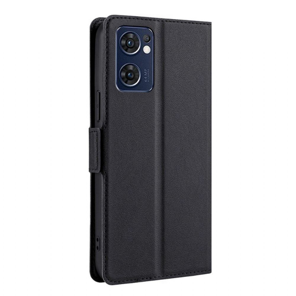 Folio-hoesje voor Oppo Find X5 Lite Flip Case Dubbele Klep Ontwerp