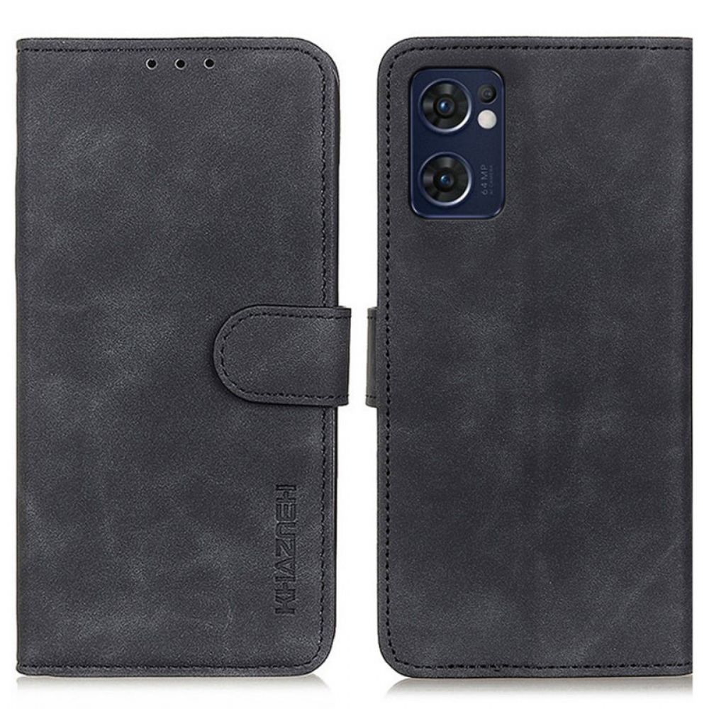 Folio-hoesje voor Oppo Find X5 Lite Vintage Khazneh Leereffect