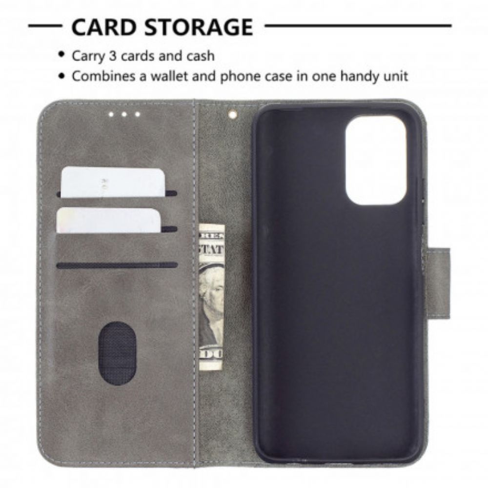 Flip Case voor Xiaomi Redmi Note 10 / 10S Klassiek Krokodillenleereffect