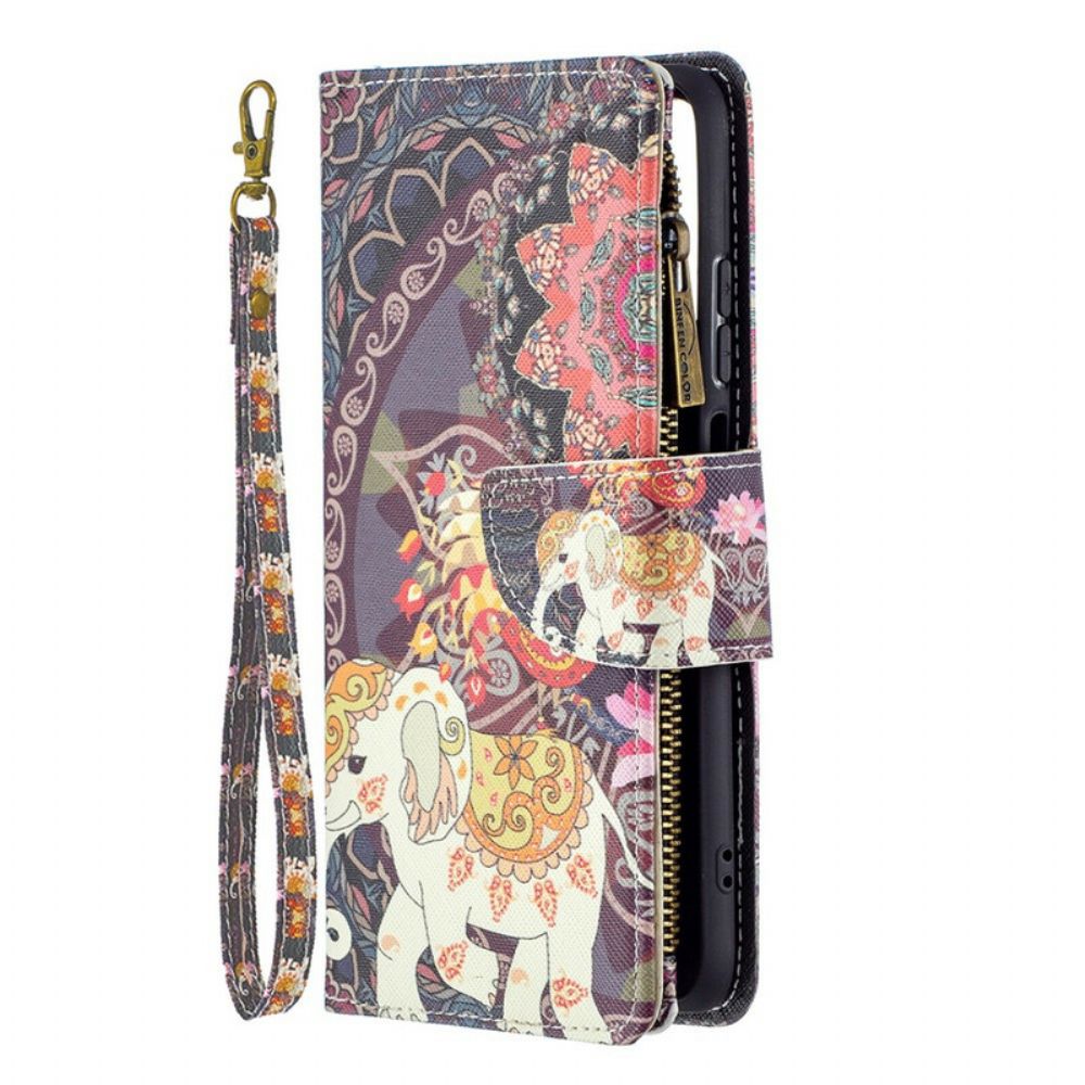 Folio-hoesje voor Xiaomi Redmi Note 10 / 10S 9 Zak Met Rits Olifant