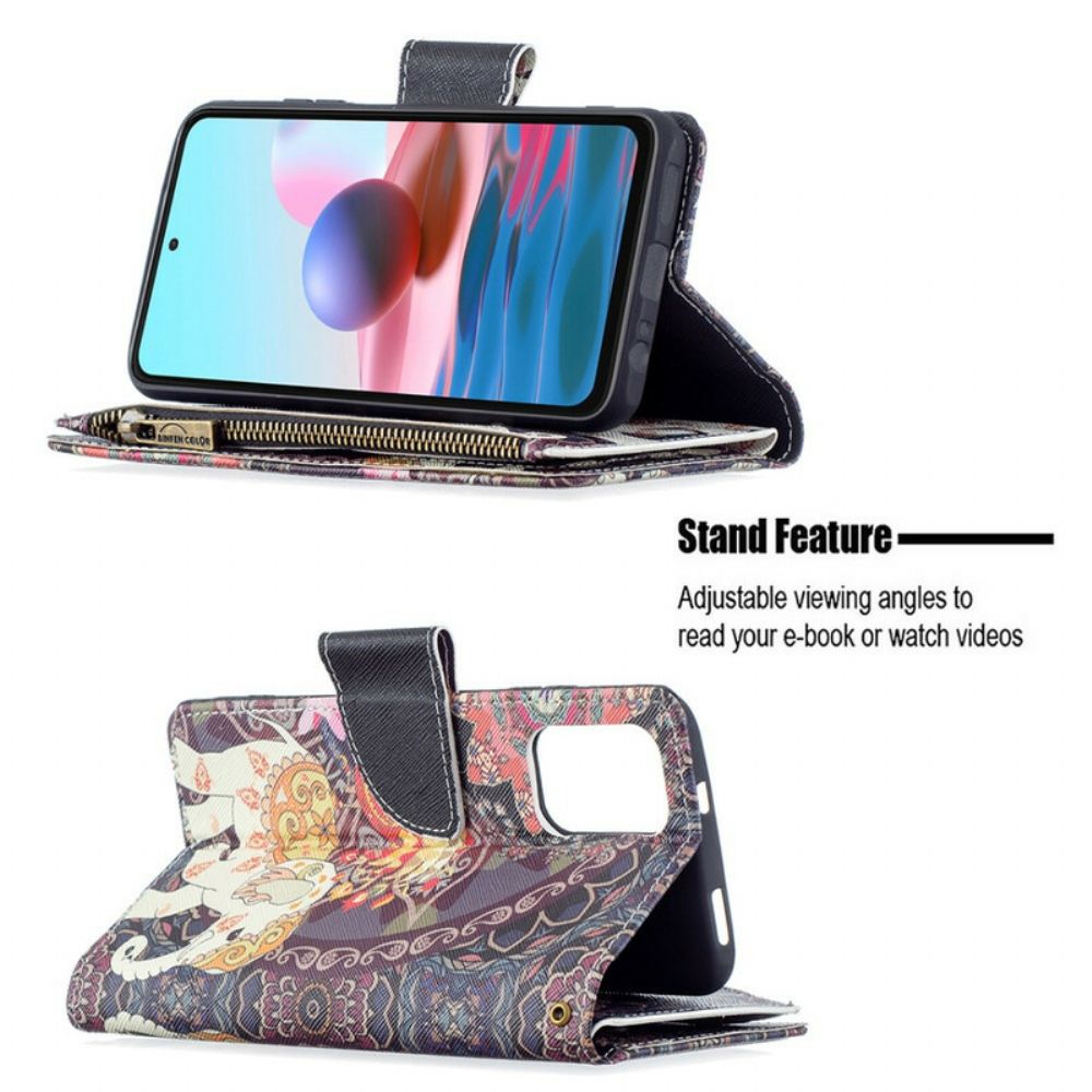Folio-hoesje voor Xiaomi Redmi Note 10 / 10S 9 Zak Met Rits Olifant