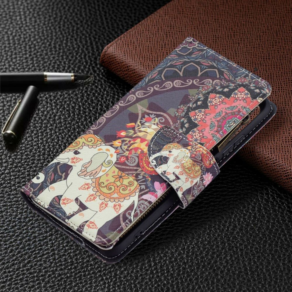 Folio-hoesje voor Xiaomi Redmi Note 10 / 10S 9 Zak Met Rits Olifant