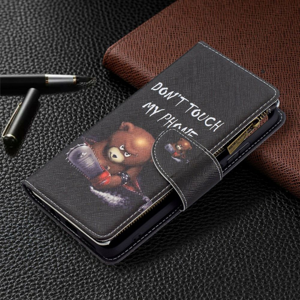 Folio-hoesje voor Xiaomi Redmi Note 10 / 10S Beerzak Met Rits