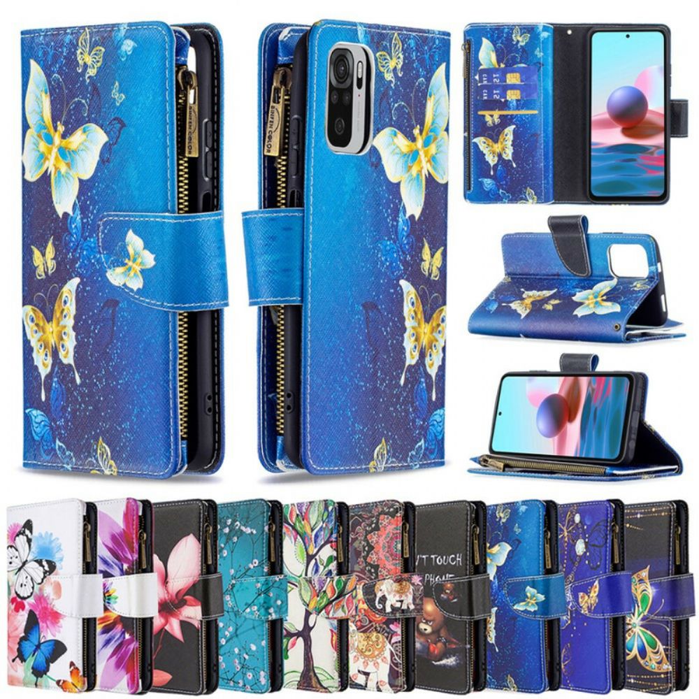 Folio-hoesje voor Xiaomi Redmi Note 10 / 10S Beerzak Met Rits