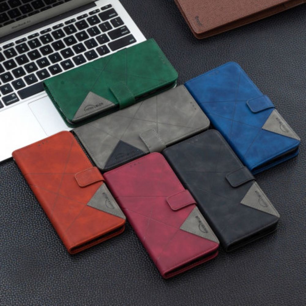 Folio-hoesje voor Xiaomi Redmi Note 10 / 10S Driehoek Binfen Kleur
