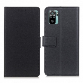Folio-hoesje voor Xiaomi Redmi Note 10 / 10S Klassiek Kunstleer