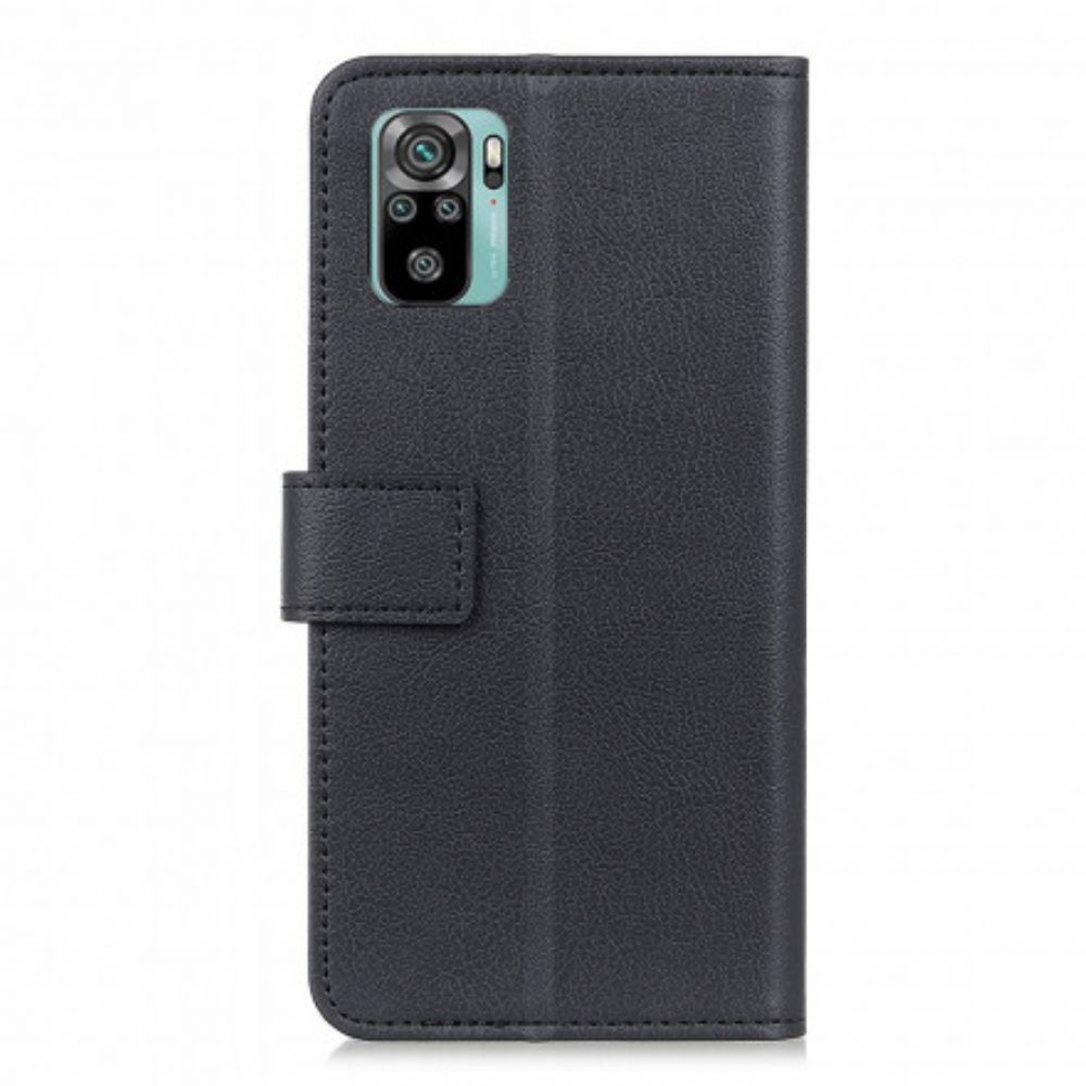 Folio-hoesje voor Xiaomi Redmi Note 10 / 10S Klassiek Kunstleer