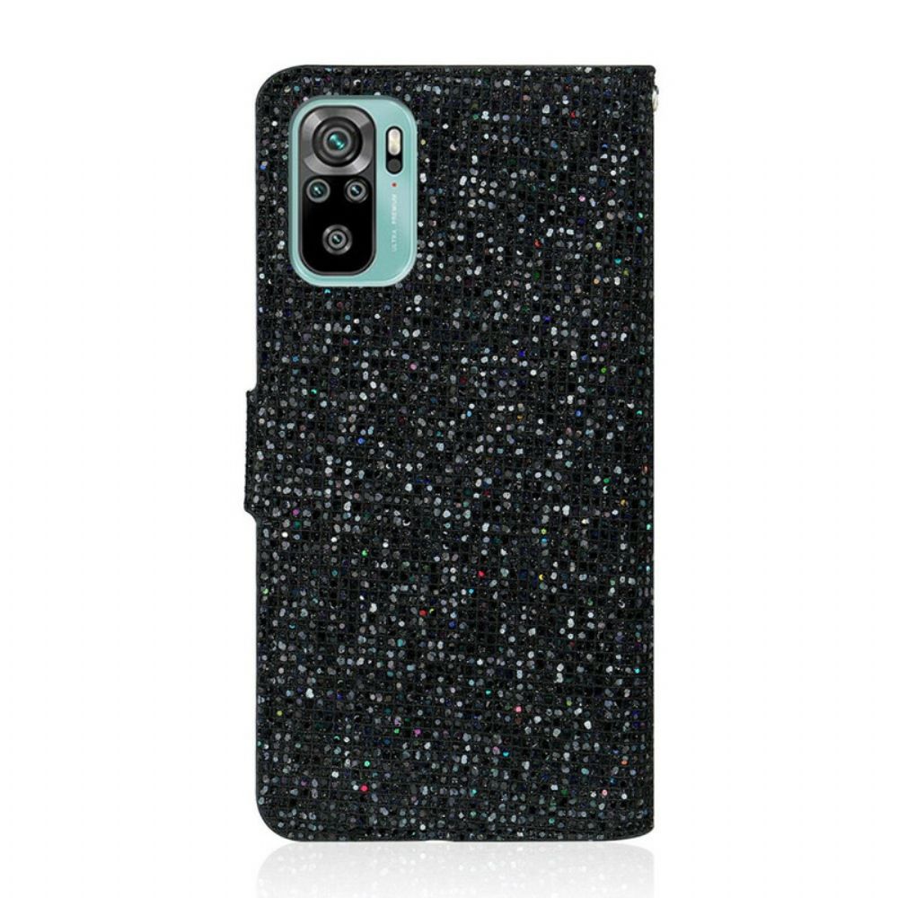 Folio-hoesje voor Xiaomi Redmi Note 10 / 10S Pailletten S-ontwerp