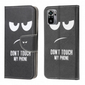 Folio-hoesje voor Xiaomi Redmi Note 10 / 10S Raak Mijn Telefoon Niet Aan