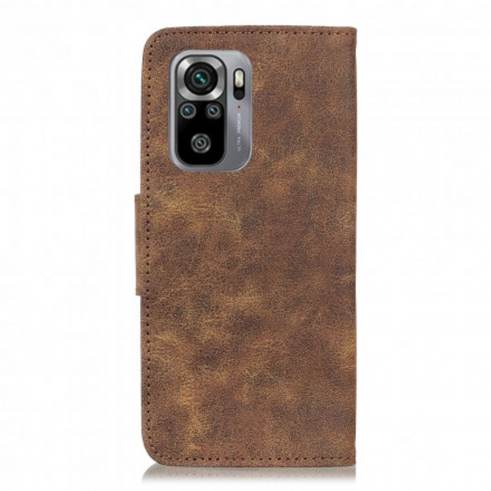 Folio-hoesje voor Xiaomi Redmi Note 10 / 10S Vintage Splitleer