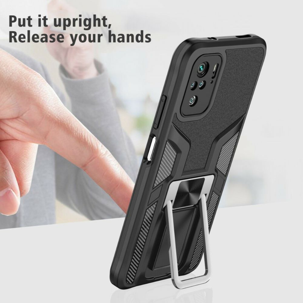 Hoesje voor Xiaomi Redmi Note 10 / 10S Afneembaar Met Ring-ondersteuning