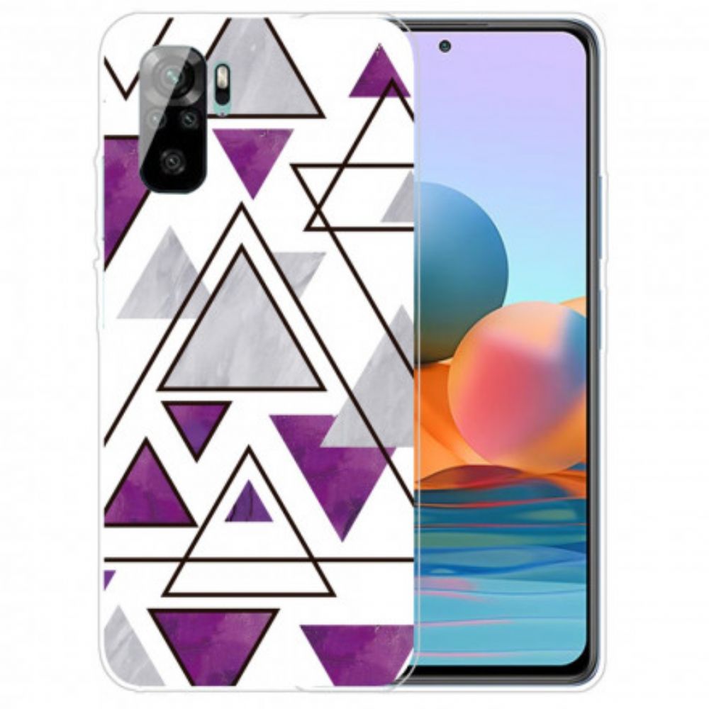 Hoesje voor Xiaomi Redmi Note 10 / 10S Marmeren Driehoeken