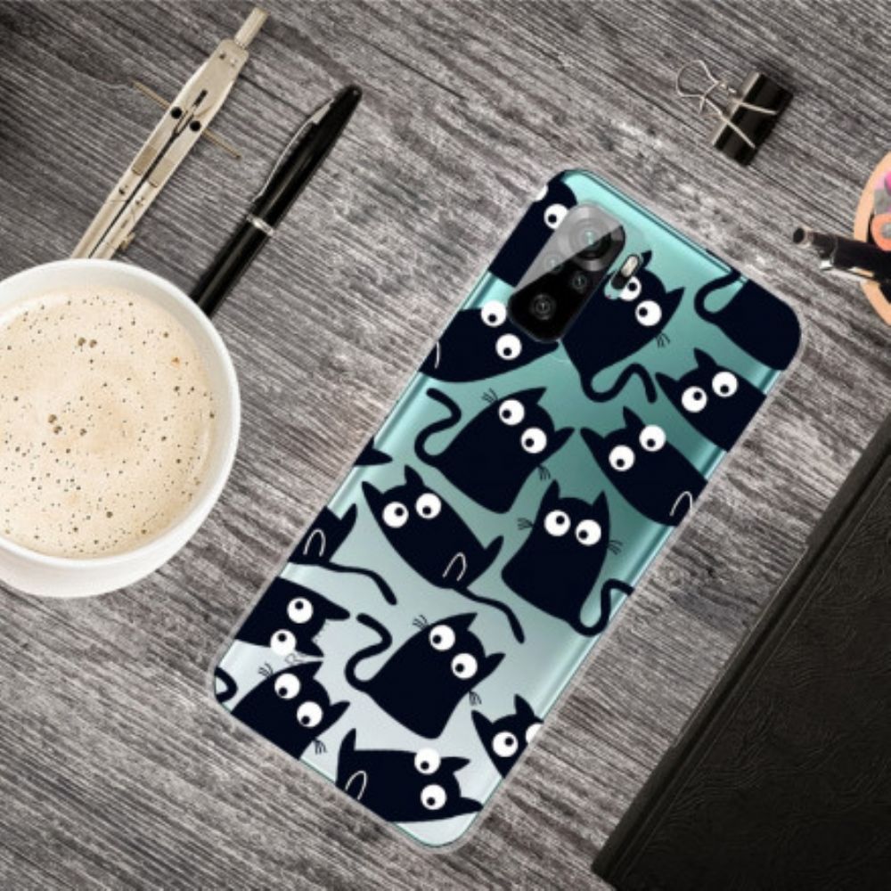Hoesje voor Xiaomi Redmi Note 10 / 10S Meerdere Zwarte Katten