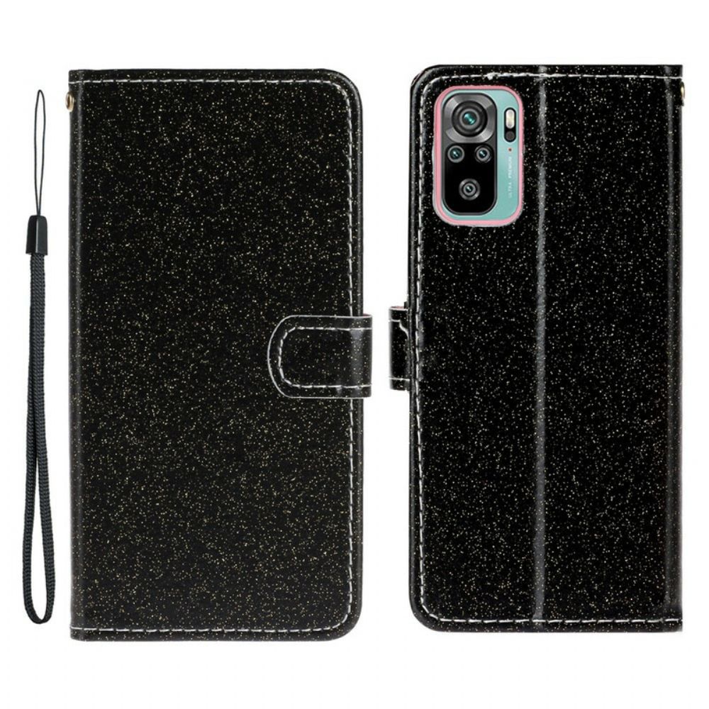 Leren Hoesje voor Xiaomi Redmi Note 10 / 10S Pailletten