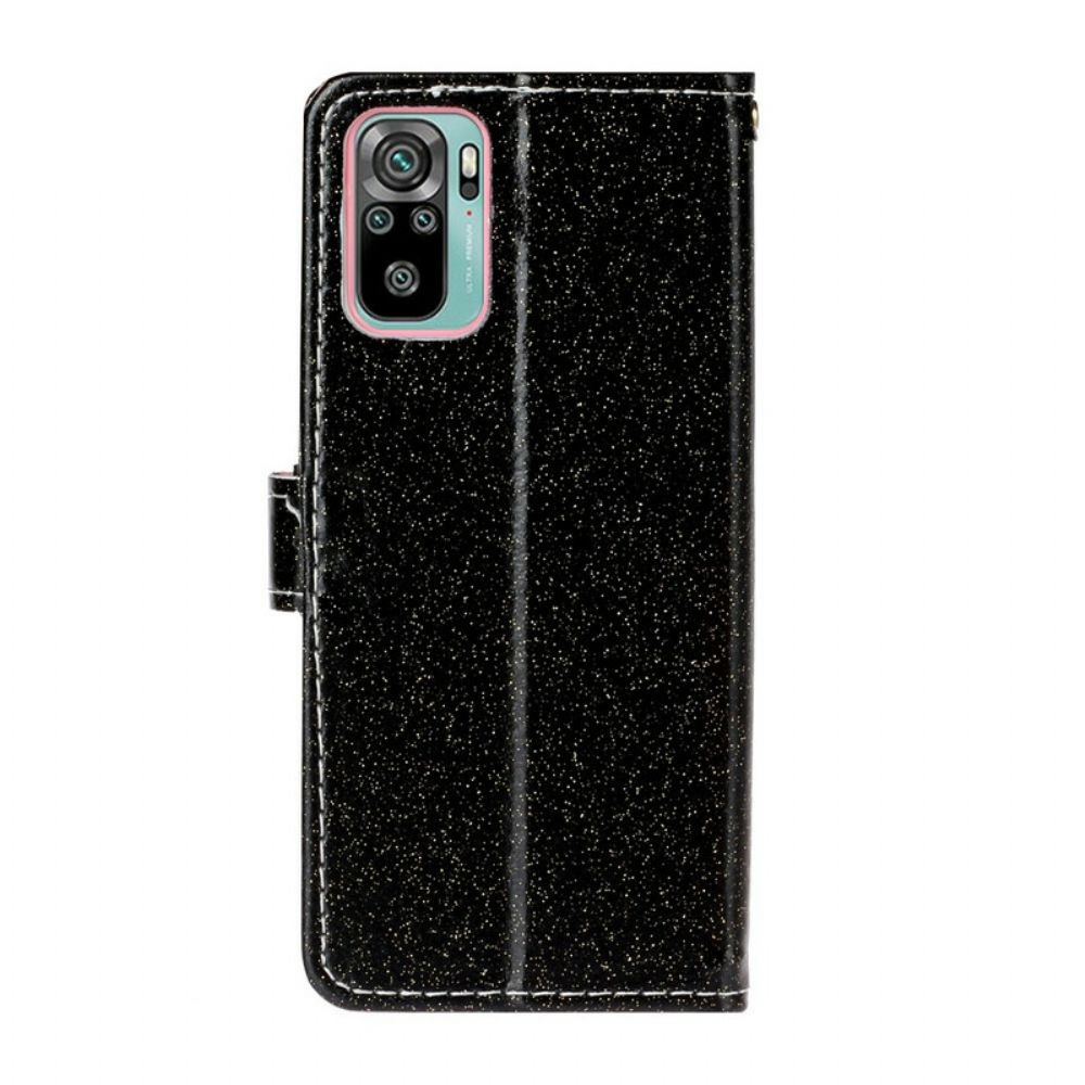 Leren Hoesje voor Xiaomi Redmi Note 10 / 10S Pailletten