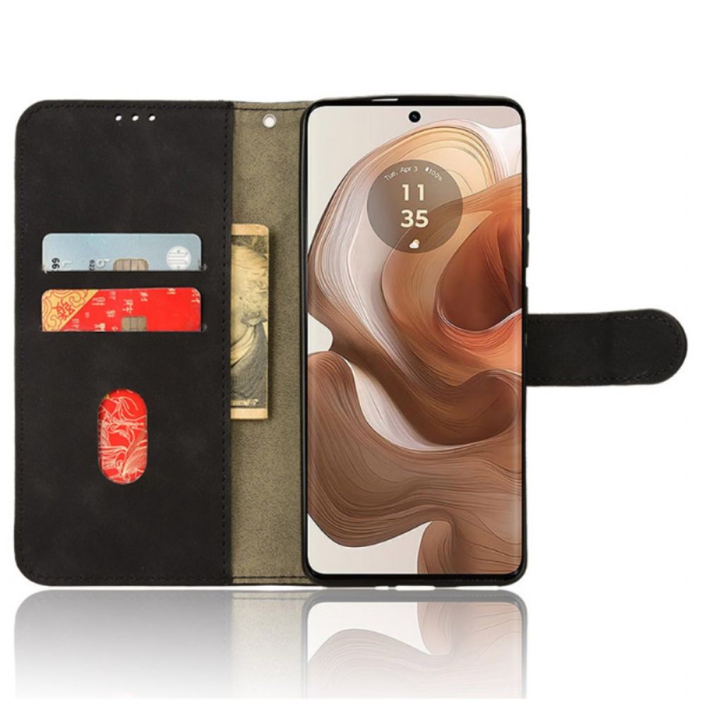 Folio-hoesje Motorola Edge 50 Ultra Suède Stijl