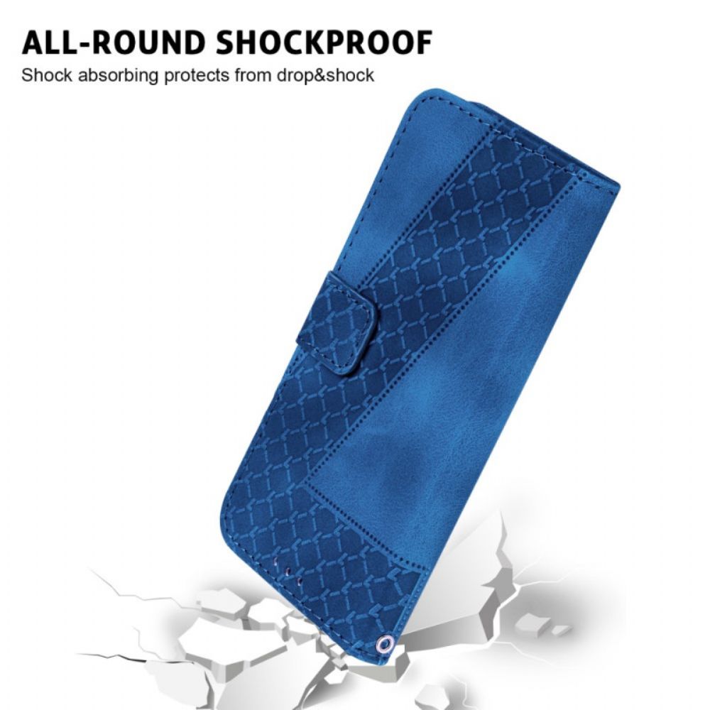 Leren Hoesje Voor Oppo Reno 12 Pro 5g Uitvoering 7 Met Riem