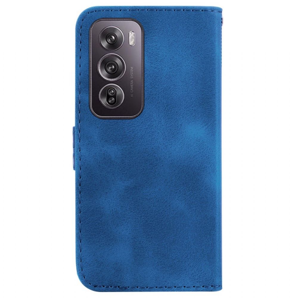 Leren Hoesje Voor Oppo Reno 12 Pro 5g Uitvoering 7 Met Riem