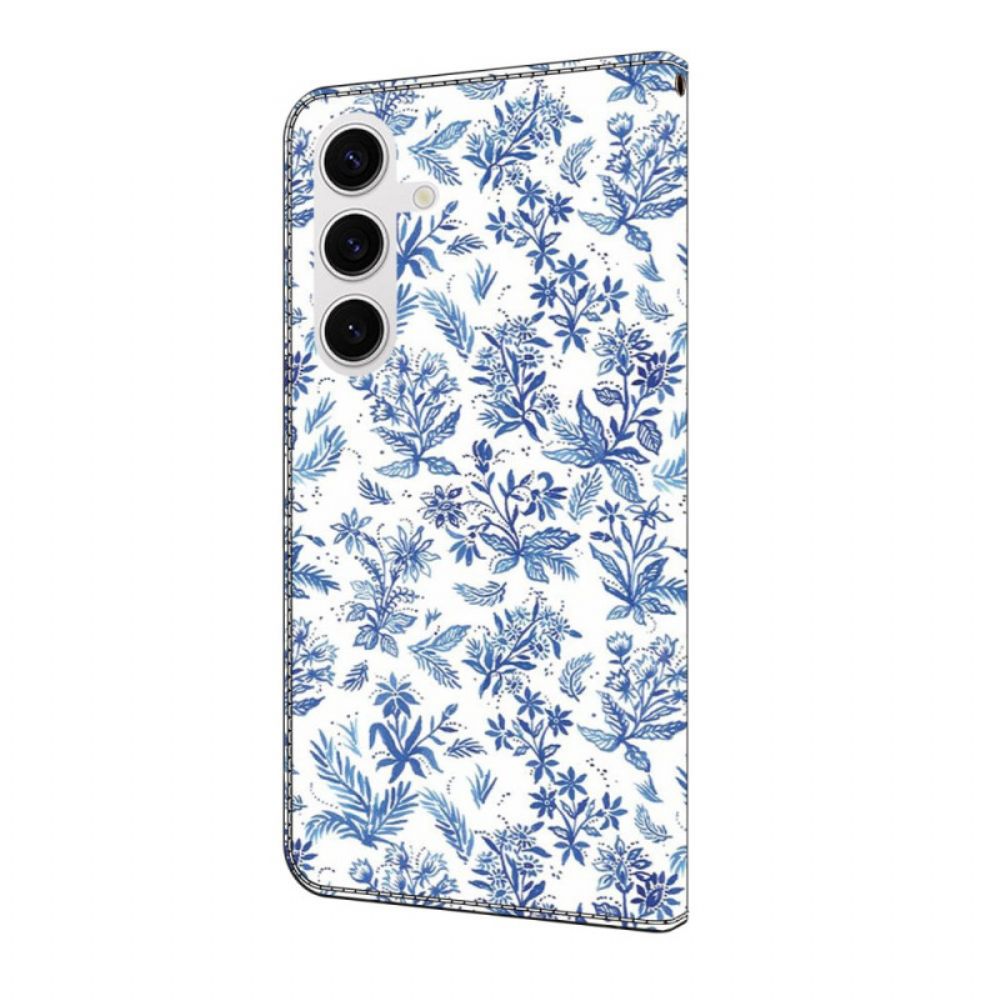 Bescherming Hoesje Samsung Galaxy S25 Fe Blauwe Bloesems