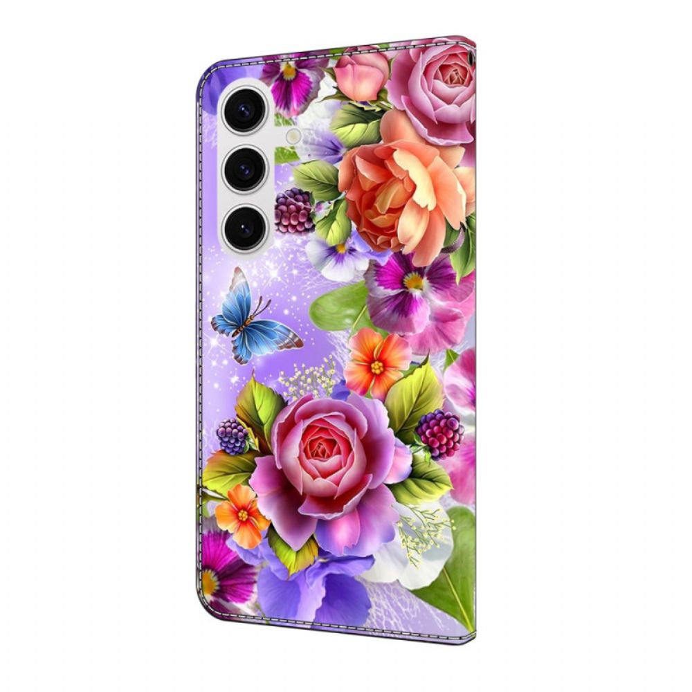 Bescherming Hoesje Samsung Galaxy S25 Fe Kleurrijk Bloemenpatroon