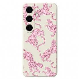 Case Hoesje Samsung Galaxy S25 Fe Telefoonhoesje Roze Luipaardprint Siliconen