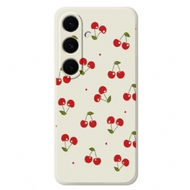 Case Hoesje Samsung Galaxy S25 Fe Telefoonhoesje Siliconen Met Kersenprint