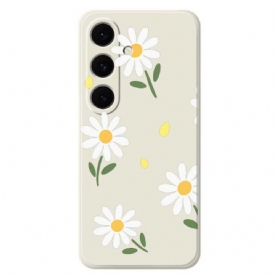 Cover Hoesje Samsung Galaxy S25 Fe Telefoonhoesje Siliconen Met Madeliefjes